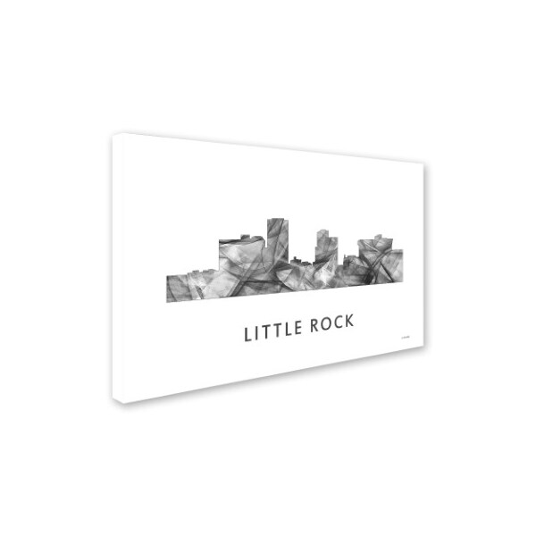 Marlene Watson 'Little Rock Arkansas Skyline WB-BW' Canvas Art,30x47